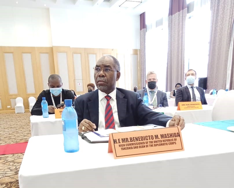In the picture: H. E. Ambassador Benedicto M. Mashiba, High Commissioner of the United Republic of Tanzania and Dean of the Diplomatic Corps follow-up the meeting in session of the High-Level Conference on the AfCFTA