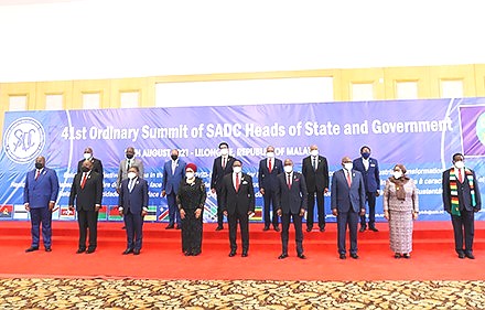 In the picture: H.E. Samia Suluhu Hassan, President of the United Republic of Tanzania posed for a group photo of SADC Heads of State and Government, during the 41st Ordinary Summit of Heads of Heads of State and Government.